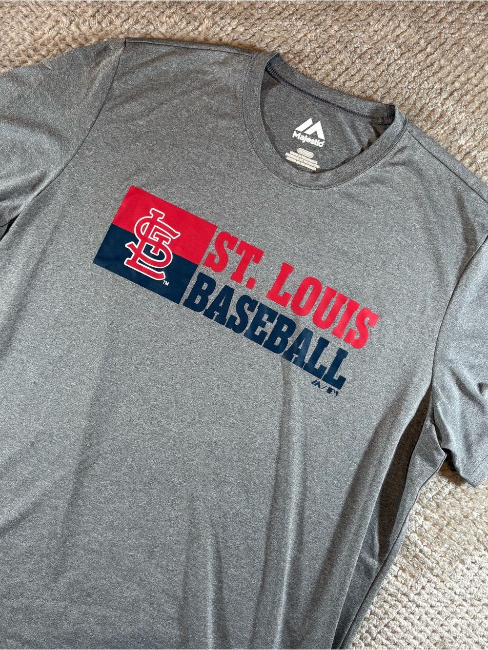 MLB St. Louis Baseball Mens XL Athletic Baseball Tee Dry Fit